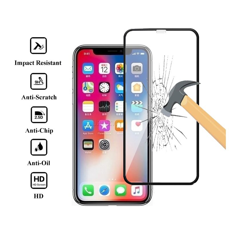 PROMO Tempered Glass APPLE Iphone X, Iphone XS, Iphone XR TG Layar FULL COVER Anti Gores Kaca