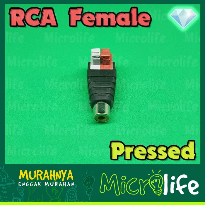 RCA Audio Connector Jack Female Pressed Tekan