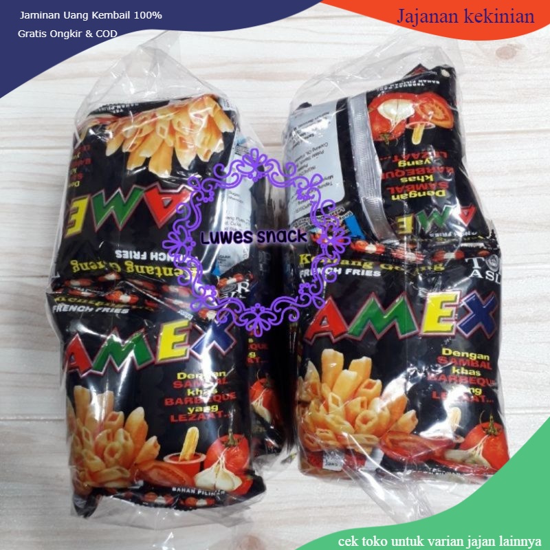 

Amex isi 10pcs-jajan jadul - snack jadul -makanan ringan-camilan-chiki2