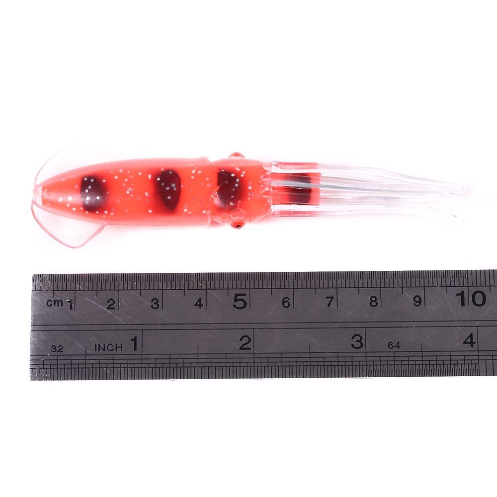 Hengjia 6Pcs/Pack Umpan Pancing Softlure Bentuk Cumi-Cumi 10CM 6 Warna Luminous Untuk Air Tawar / Asin