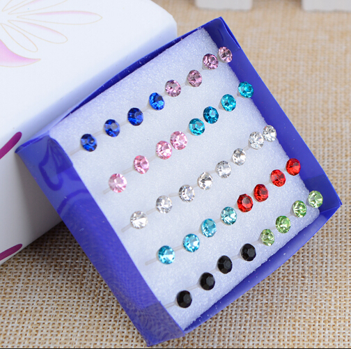 20 Pairs of Mixed Color Simple Combination Ear Stud Earrings Set Accessories Jewellery Fashion New Fashion Korean Cute Jewelry Earring Factory Wholesale