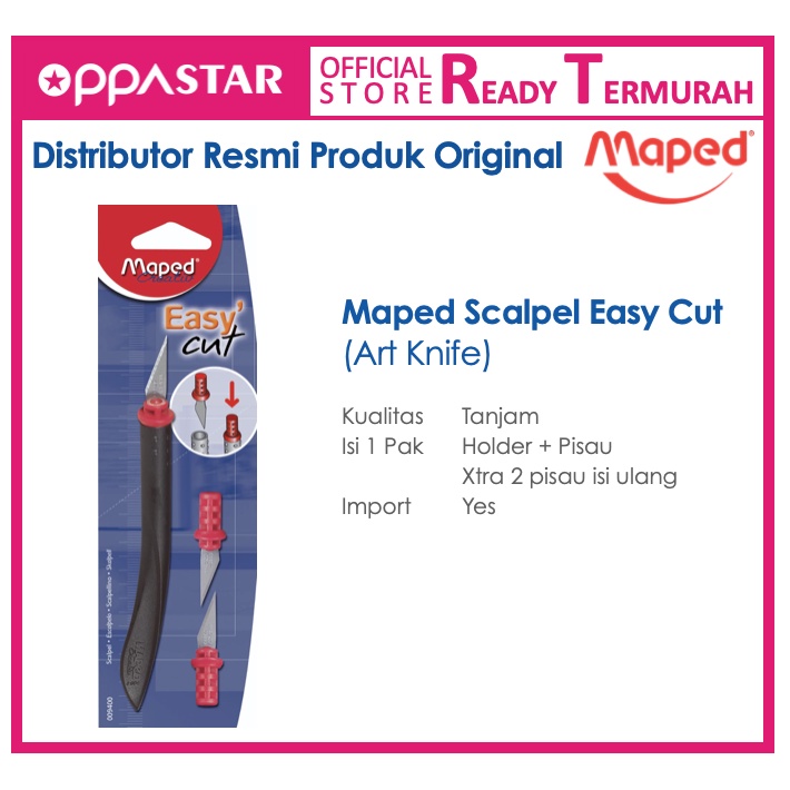 

Pisau Pahat Pisau Dekorasi Pisau Ukir Maped Scalpel Easy Cut Art Knife - 009400