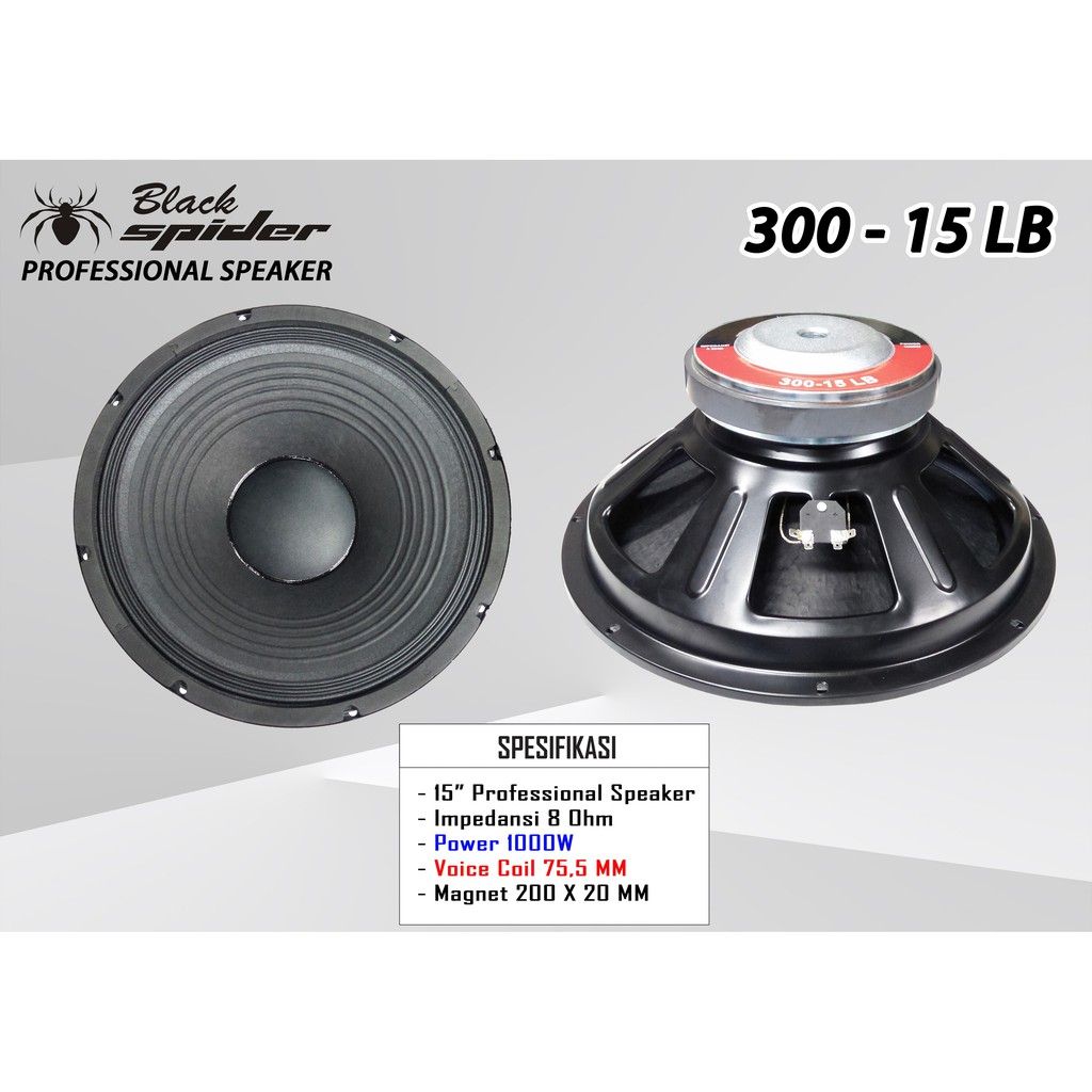 Speaker 15 " Black Spider 300 - 15 LB Original