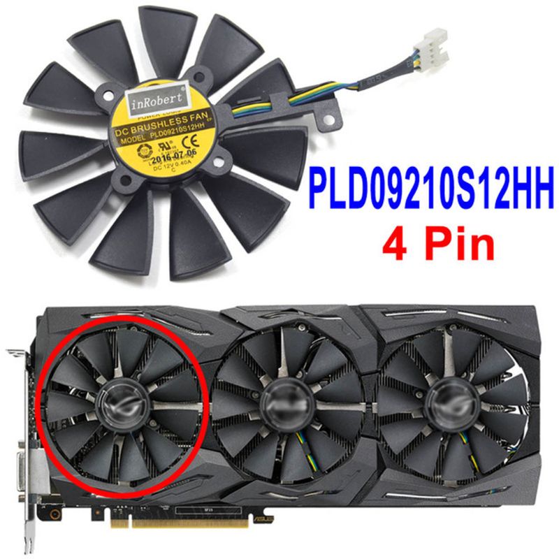 Bt Cooler Fan Untuk Strix Gtx1060Kipas VGA Graphics Card Cooling 12V 0.4A 87MM