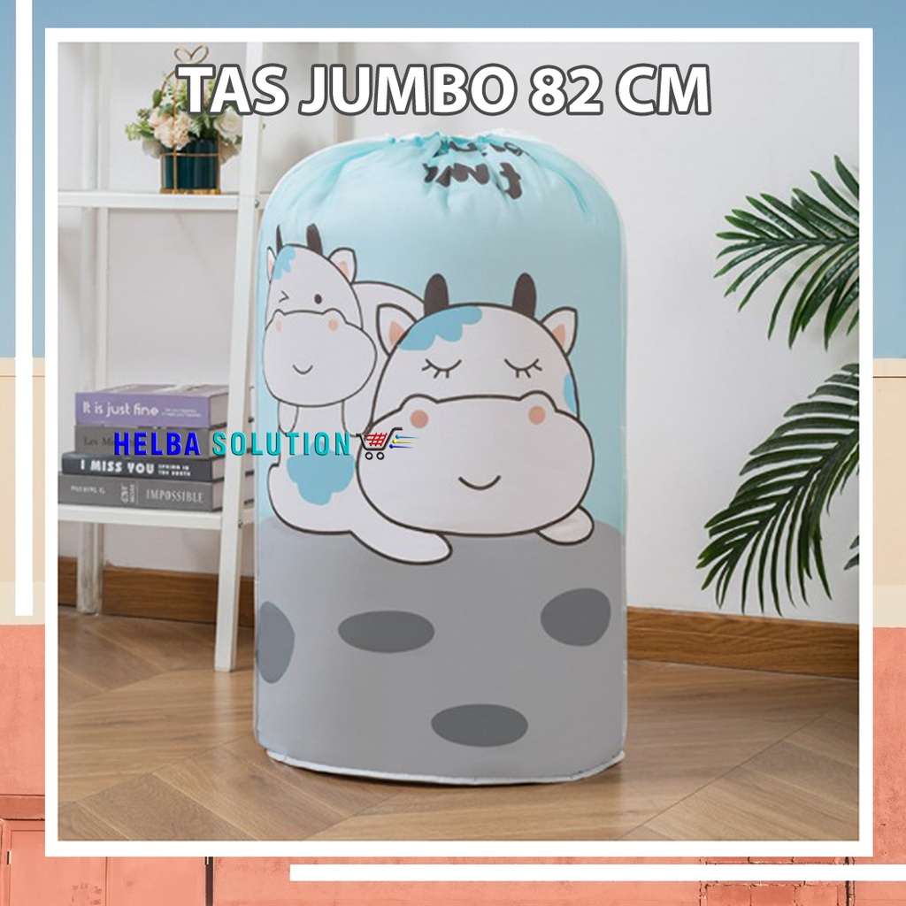 Tas Jumbo Model Serut Penyimpanan Bedcover Selimut Pakaian Kapasitas Besar Cloth Storage Bag