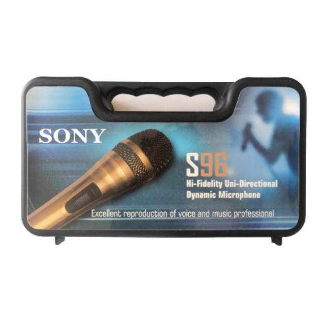 Microphone Karaoke SONY S96 Mic Kabel Mikrofon Suara vocal empuk