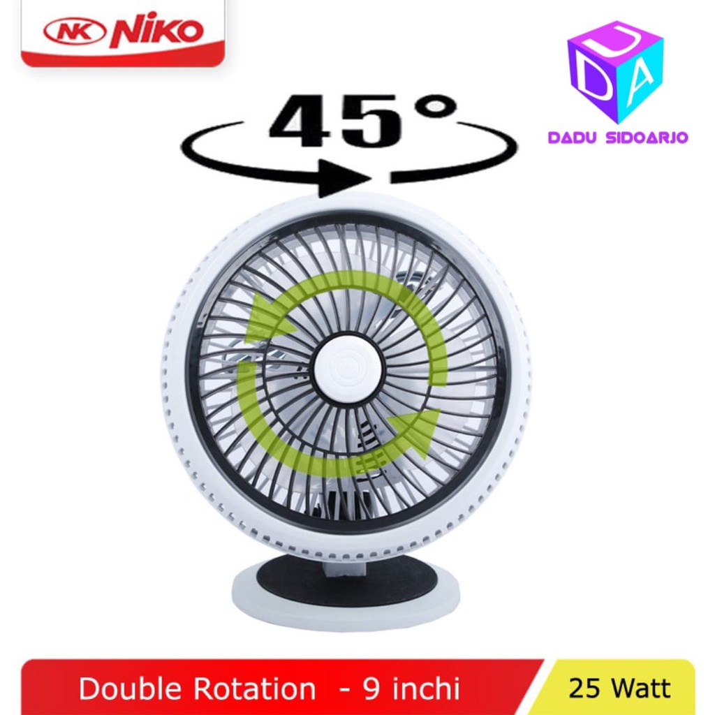 KIPAS ANGIN MEJA MERK NIKO 9INCH 25 WATT NK - 906 A