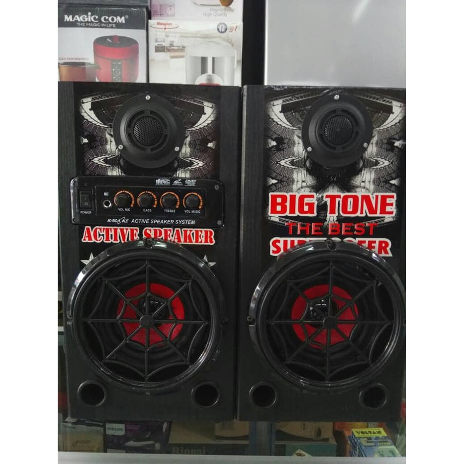 speaker aktif big tone 160 mic - active speaker - speker aktif kayu