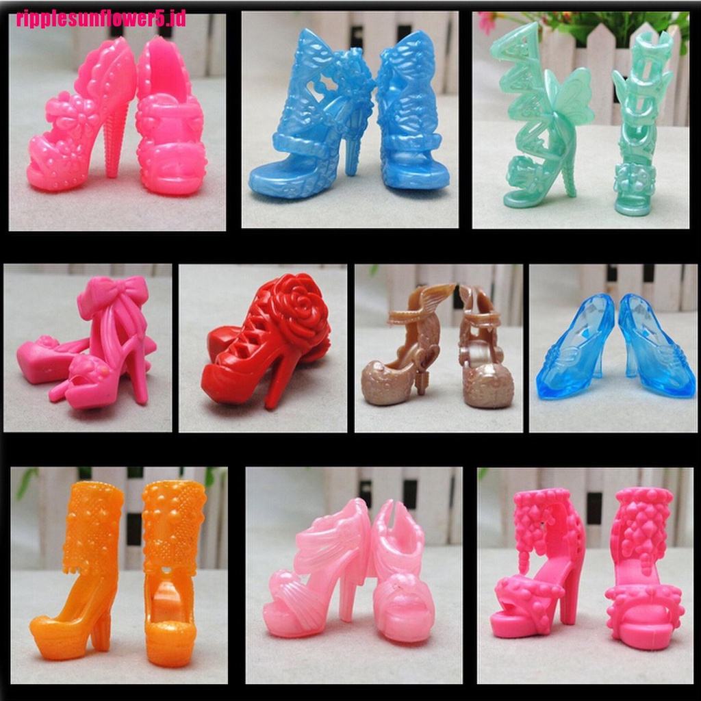 20pcs / 10 Pasang Sepatu Boneka Barbie 11 &quot;