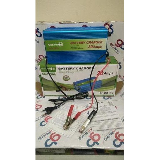 Diskon Charger Aki Mobil & Motor 12Volt 30 Ampere Merk Sunpro Original