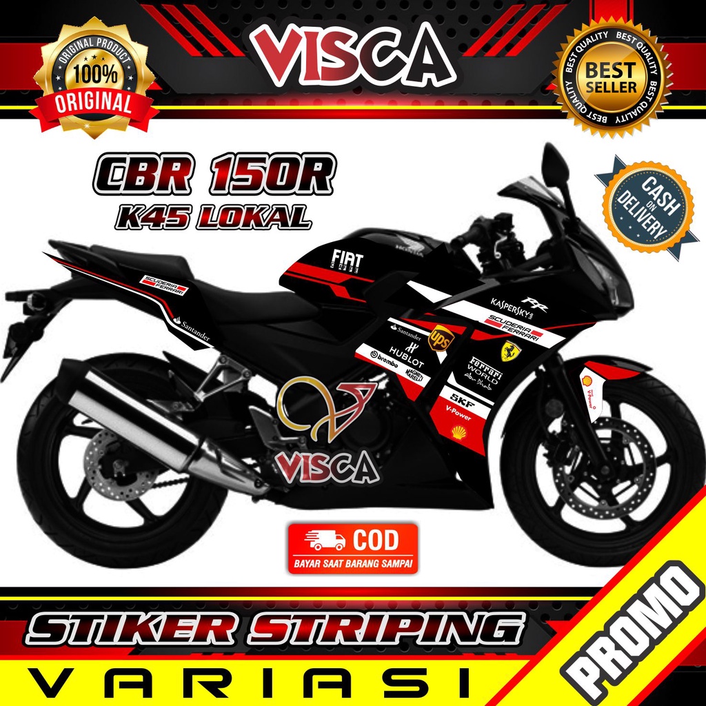 Striping CBR 150R K45 Lokal - Stiker Sticker Striping Variasi Lis Honda CBR 150R K45 Lokal - Stripin