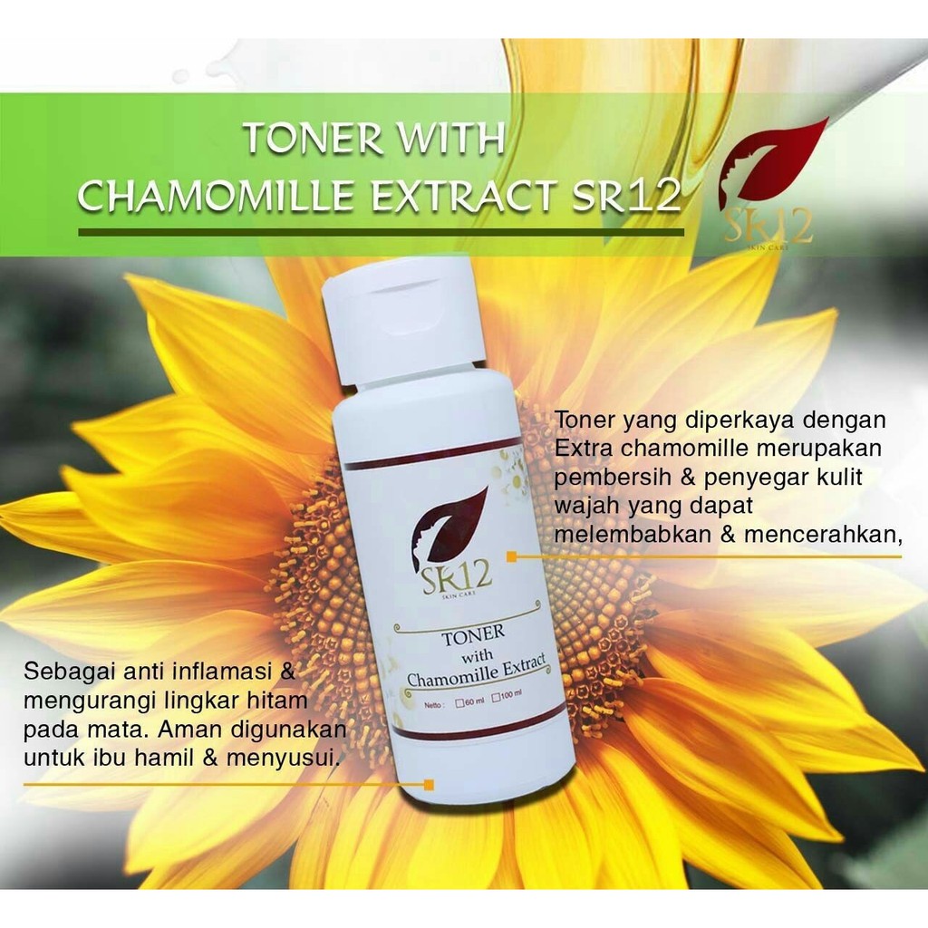 

NEW.... SR12 Toner with Chamomile Extract - Perawatan Wajah Bersih Segar Cerah