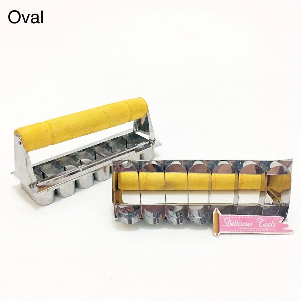 Cetakan bangkit Oval cetakan kukis kue kering baking