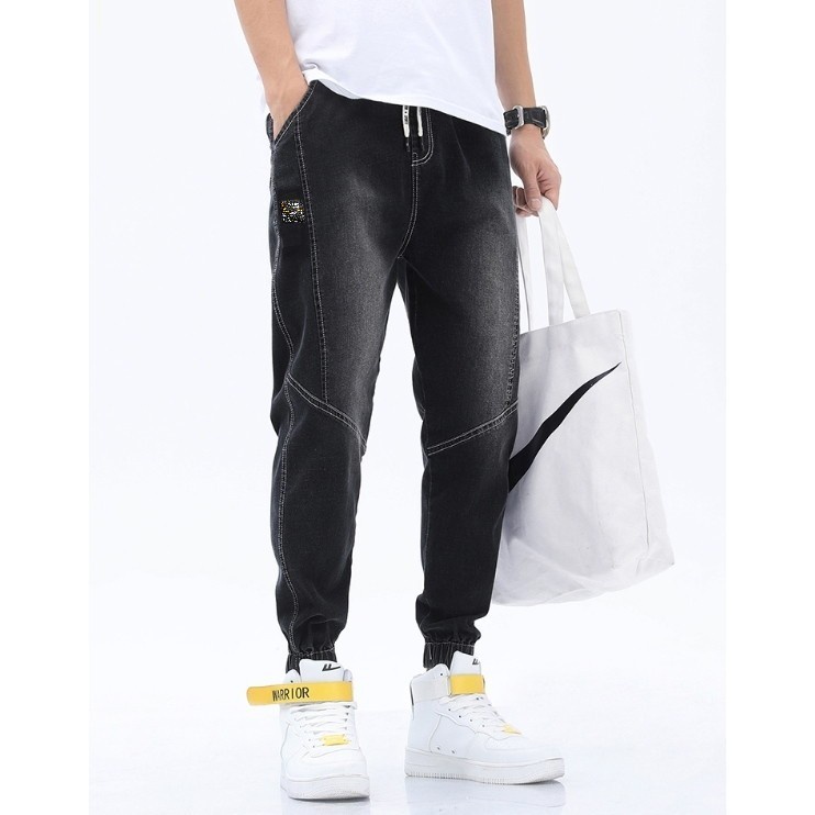 Celana Jogger Jeans Pria Original Pinggang Karet Celana Jeans Panjang Pria Joger Stretch Distro