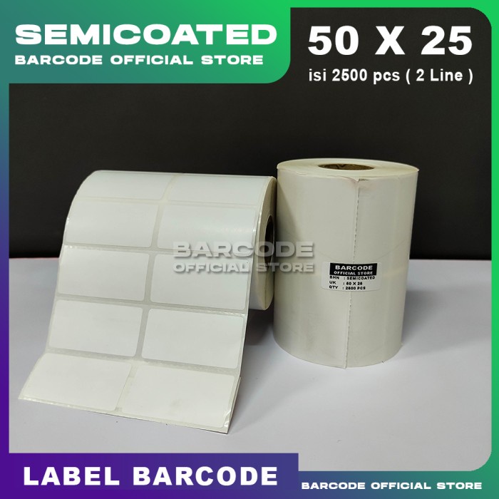 

Label Semicoated 50x25mm 2 Line Gap 2" Perforasi Sticker Semi Coated