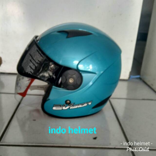 HELM KYT 2 VISION ICE BLUE ORI KYT 2 VISION GRATIS BUBBLE WRAP