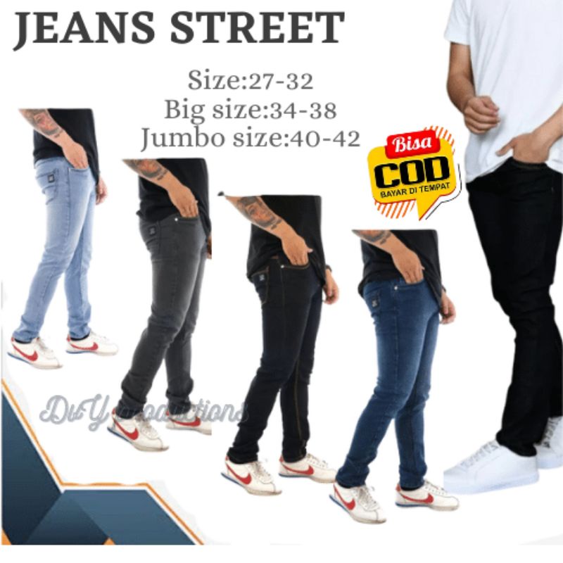 Celana Panjang Jeans Pria /Jeans jumbo pria ukuran 34-42 /Jeans skinny /street /polos /melar