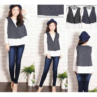 Blouse Set Outer Rompi Cardigan Murah Baju Atasan Wanita Baju Kerja