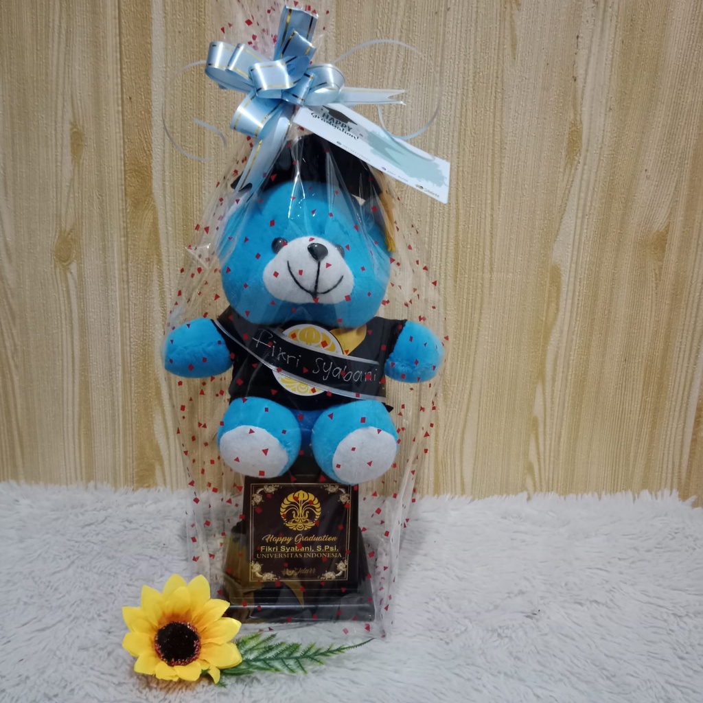 PIALA BONEKA WISUDA / TROPHY BONEKA WISUDA / HADIAH WISUDA / FREE REQUEST NAMA / FOTO DAN LOGO / Boneka Gemoy /