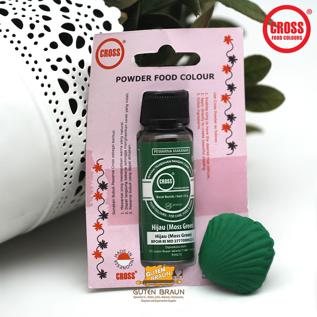 

CROSS Pewarna Makanan Bubuk MOSS GREEN 15gr