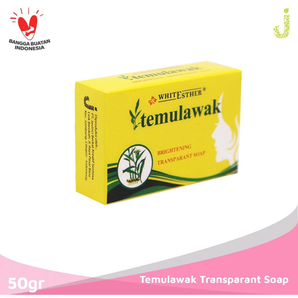 Whitesther Temulawak Brightening Transparant Soap 50gr (WBST) untuk Membersihkan Wajah