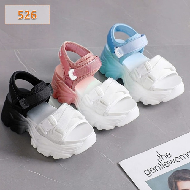 Sandal Gunung Tali Wanita Silang Dual Tone Tebal Sol 5 Cm (526)