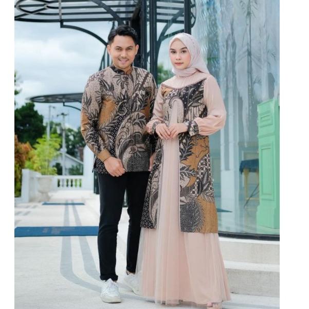 Booming Couple Batik Gamis Rahayu Wisuda Tunangan Lamaran