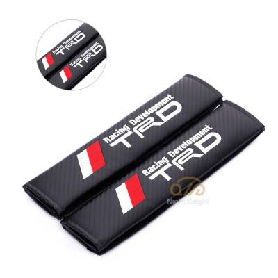 2pcs Cover Sabuk Pengaman Mobil Bahan Serat Karbon Untuk Toyota Camry Altis Vigo Fortuner Chr Vios Yaris Ativ Hilux Avanza