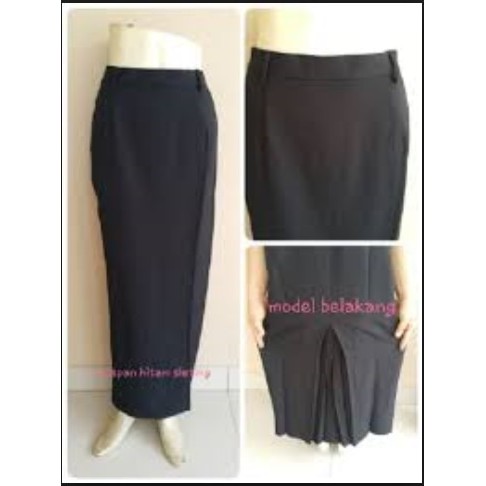 Rok Span Panjang Syakira Rok Kerja Lipit Belakang
