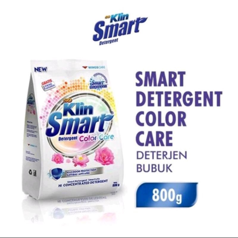 Soklin Smart Detergent Colour Care, Max Clean 725gr free piring  keramik