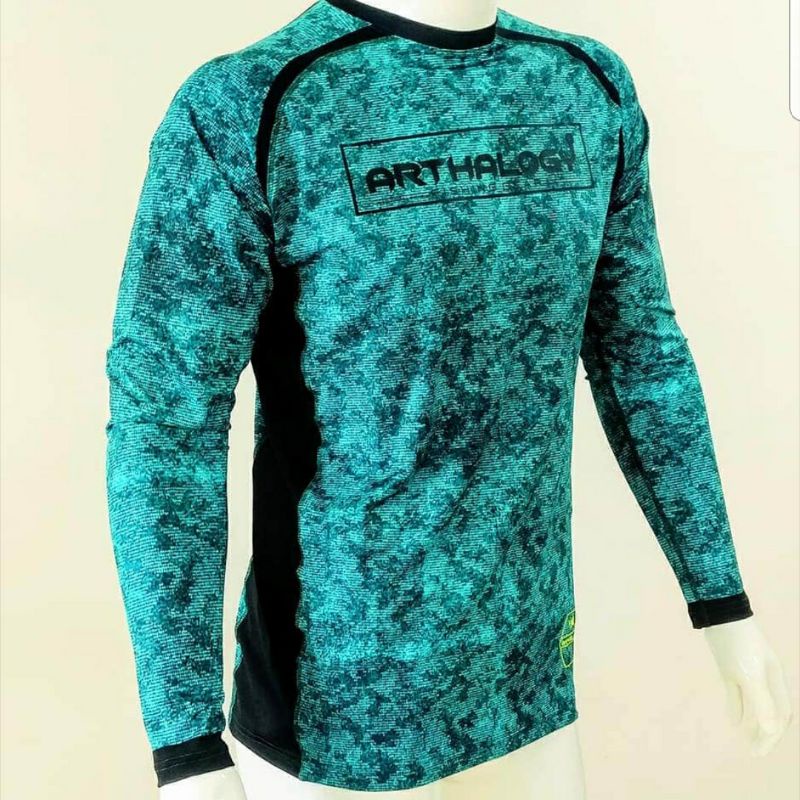 Baju jersey mancing Arthalogy performance fishing anti UV UPF50 - Green