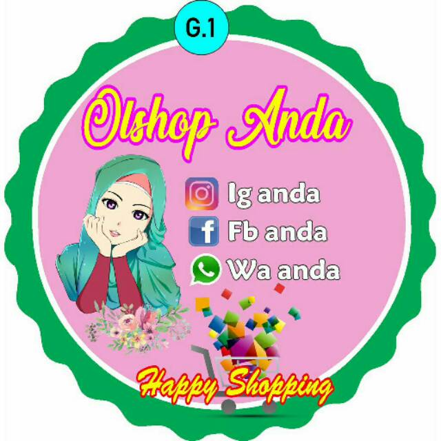 Jasa Desain Logo Olshop Hijab Desain Watermark Product Baner Kantong Plastik Sablon Shopee Indonesia