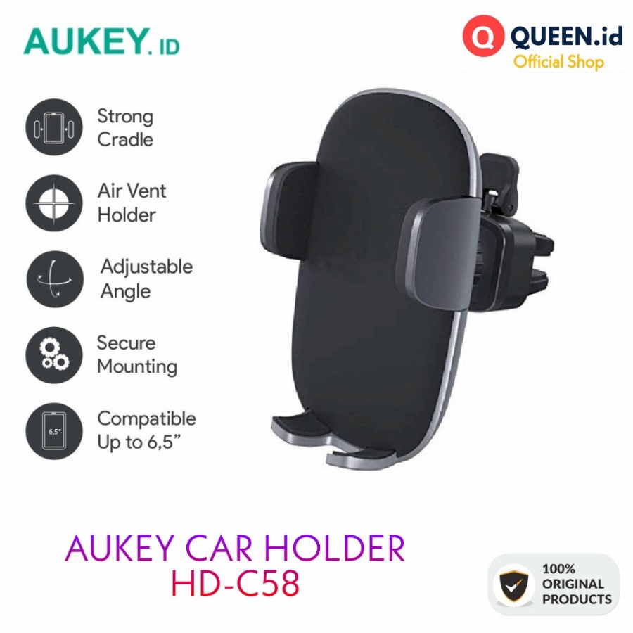 aukey hd c58 car phone holder stand air vent mount navigator 360
