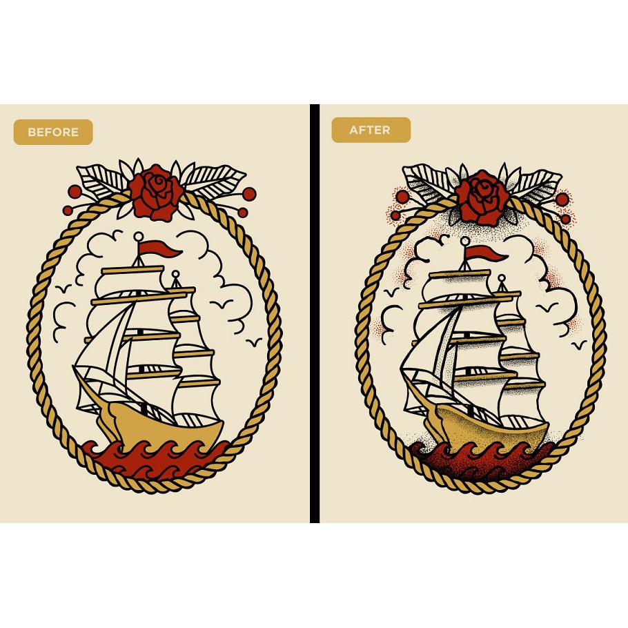 Drunk Sailor Stippling Brushes by Retro Supply - Procreate