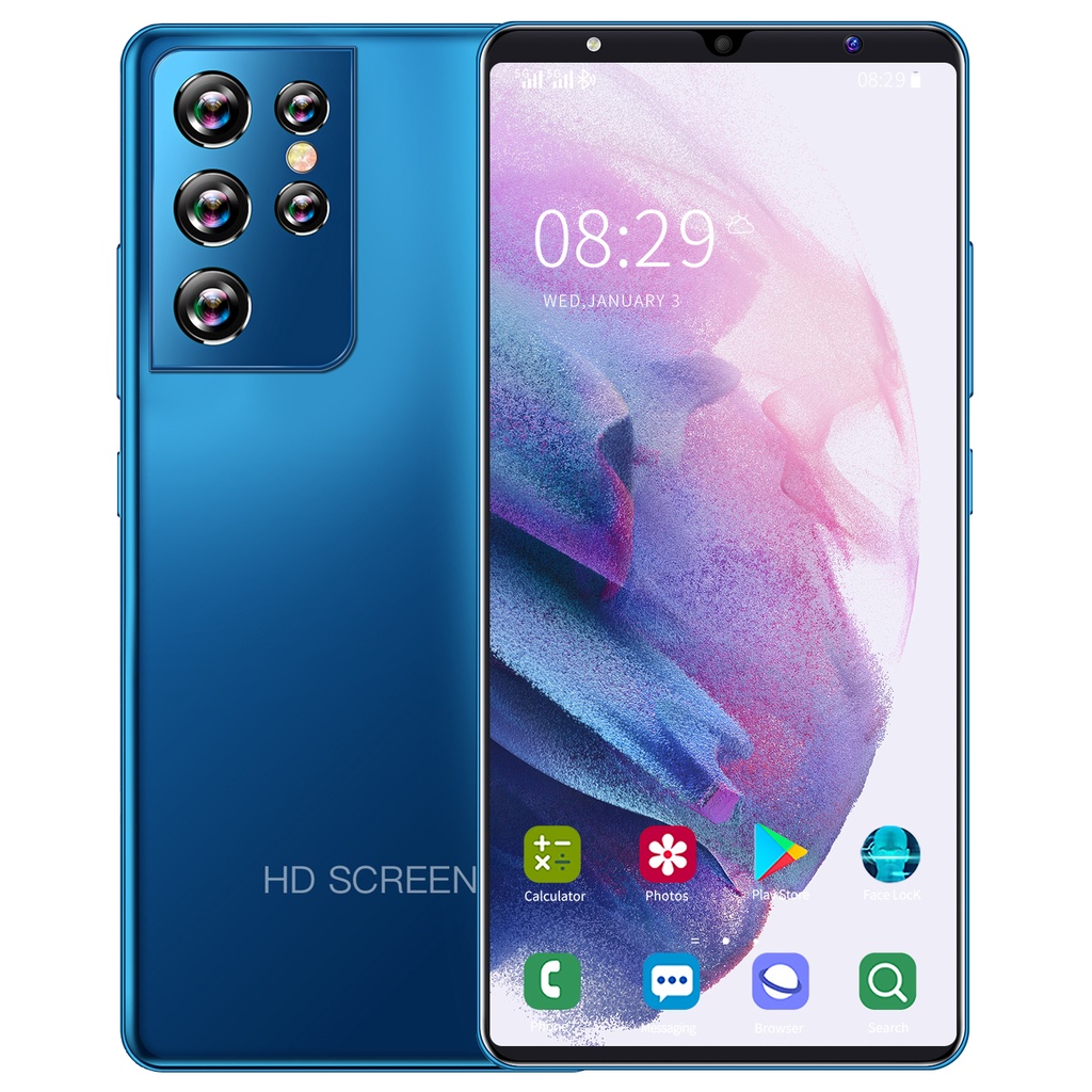 【NEW + COD】Pengiriman cepat ponsel murah Galaxy S21 Ultra 6G-64G/6G-128G Gratis ongkir hp murah di bawah 1 juta hp murah hp murah cuci gudang hp android murah kredit hp cicilan murah hp ram 2 gb murah hp murah handphone murah kado-Blue