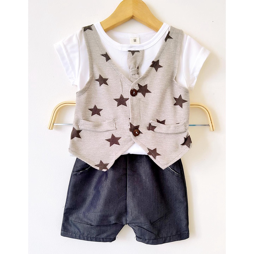 LUXURIOUS JUMPER / SUPER STAR SMILE WILL JAY LOGAN baju bayi golf kemeja dasi topi celana setelan bayi anak laki cowok terlaris babeebabyshop