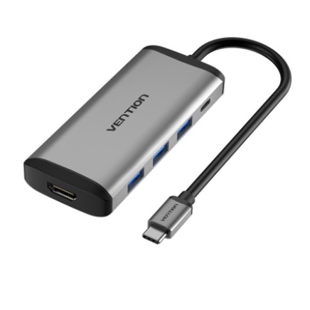 Vention USB Type C Hub HDMI USB 3.0 Thunderbolt Dongle 5 in 1 Macbook Laptop Support MHL PD