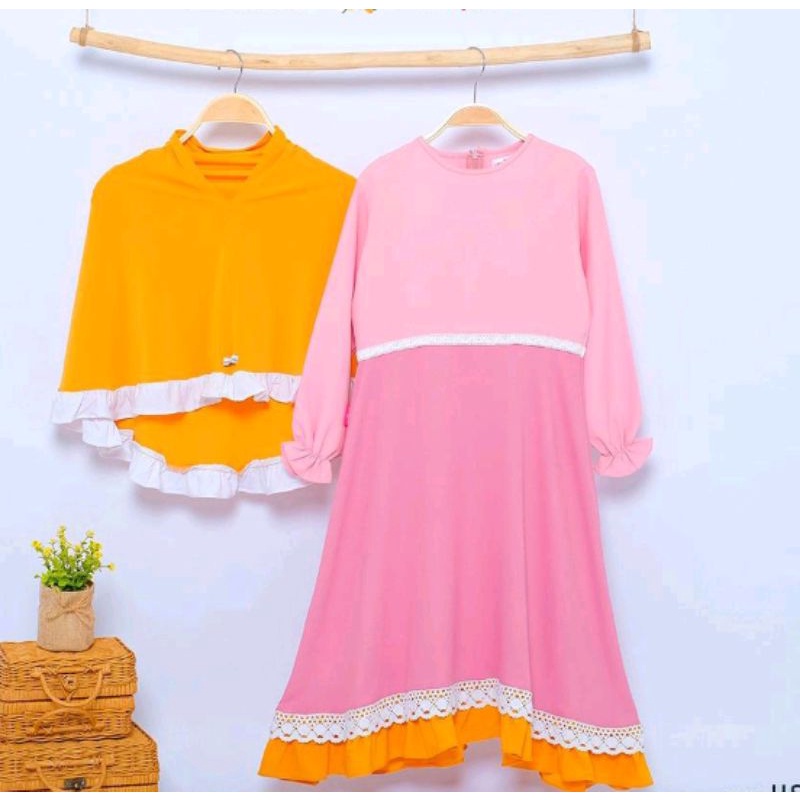 Gamis anak Hafizah one set