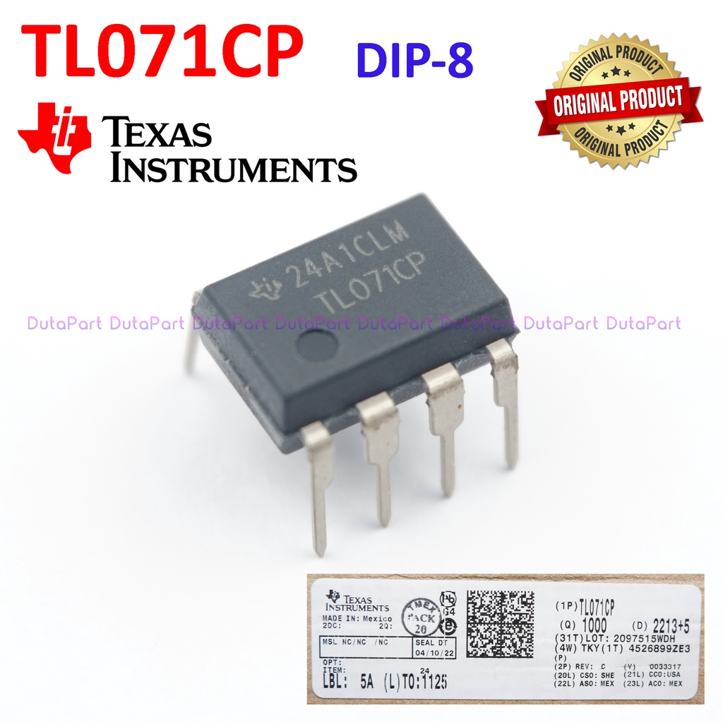 TL071 TL071CP ORIGINAL TEXAS INSTRUMENTS TL 071 CP Op Amps JFET DIP-8
