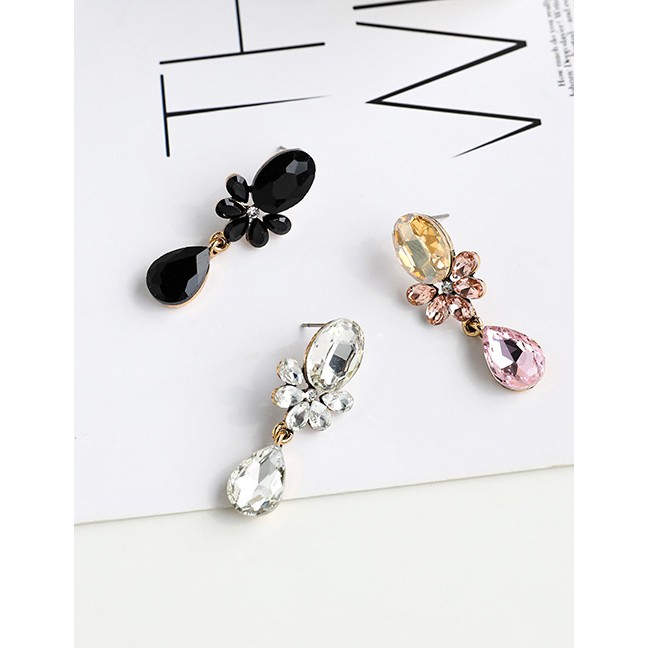 LRC Anting Tusuk Fashion Alloy Diamond Stud Earrings K45888