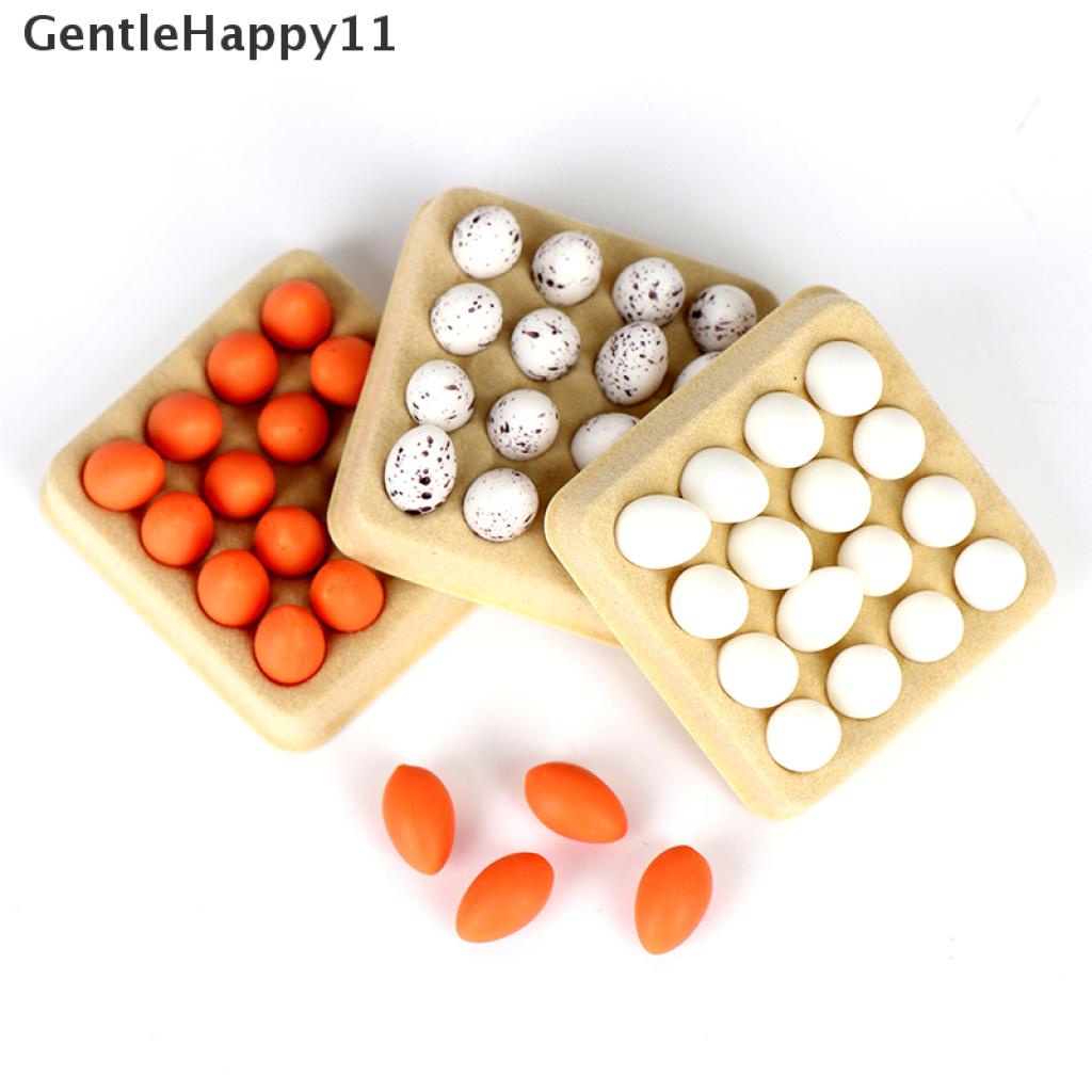 Gentlehappy 16Pcs / Set Mainan Miniatur Telur Skala 1: 12 Untuk Dekorasi Dapur Rumah Boneka