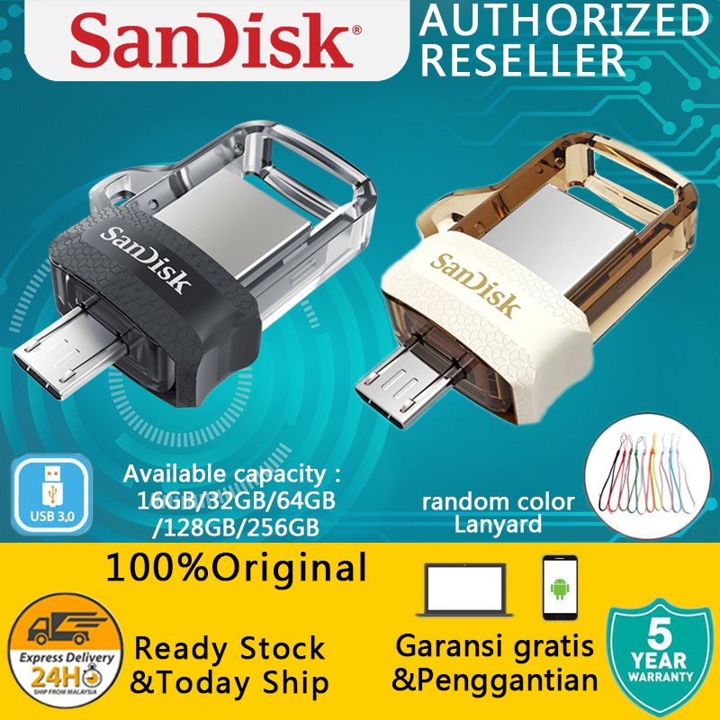 SanDisk FlashDisk OTG Ultra Dual USB Drive USB 3.0 16GB