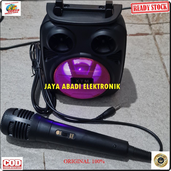 J366 SPEAKER BLUETOOTH MIC KARAOKE WIRELESS BLUETOT SUPER BASS SPK MINI VOCAL VOKAL SOUND SISTEM SYSTEM SUARA SPIKER MP3 USB RADIO AUDIO MUSIC MUSIK DIGITAL AKTIF PORTABLE PENGERAS CAS CASAN BATERAI HIFI MICROPHONE BONUS MIC KARAOKE BISA PAKE BLUETOOT