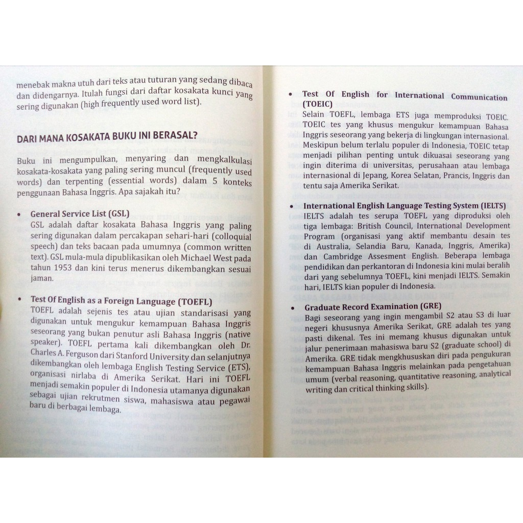 Buku Bahasa Inggris Menguasai Kosakata Toefl Toeic Ielts Gre Daily Conversation Shopee Indonesia