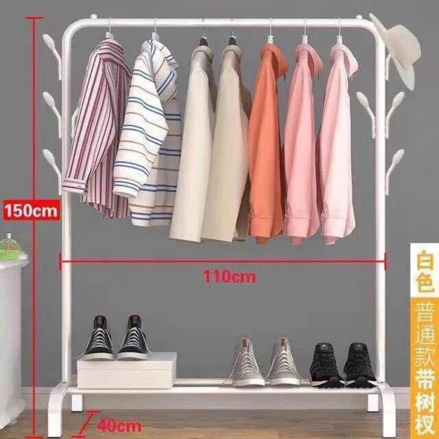 Hanger Besi Gawang Baju Rak Dislay Baju Gantungan Baju Stand Baju putih Besi-BH