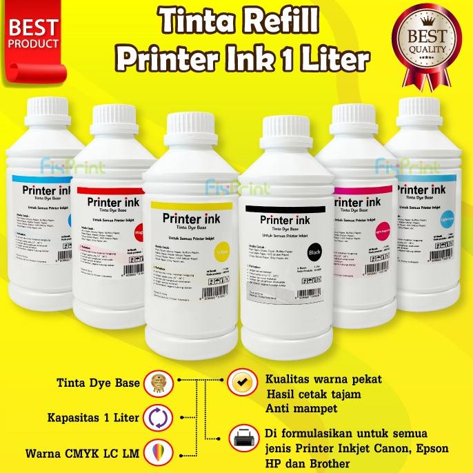 Tinta Printer Epson 1 Liter Refill Cartridge T13 73N T1100 1390 T188