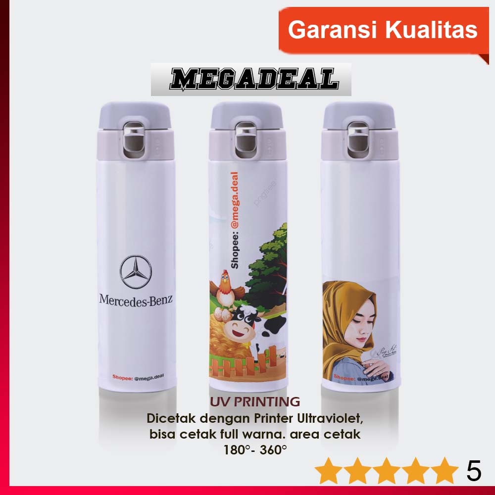 PUSHLOCK MIZU TUMBLER CUSTOM LASER GRAFIR, UV PRINTING, SABLON DAN SUBLIM - TUMBLER MINUM CUSTOM-UV Printing