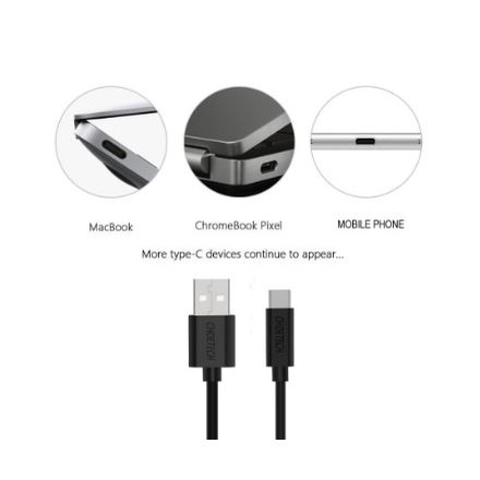 Cable usb A to type-c choetech sync charge 3A 480Mbps 1m 100cm 1 meter fast charging ac0002-10 ac-0002