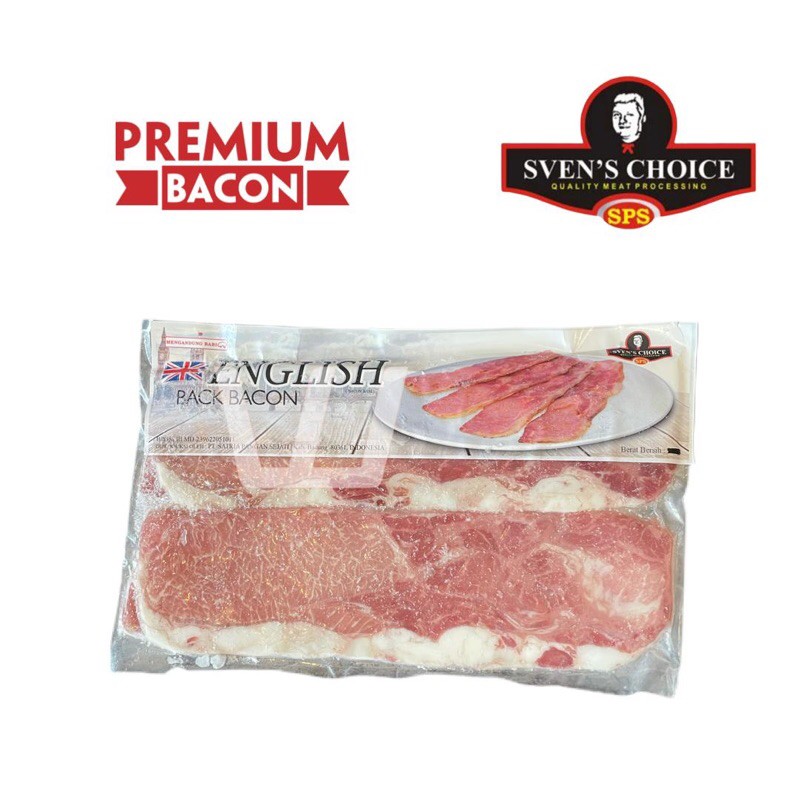 Svens Choice Bacon English Back Bacon 250G Pork