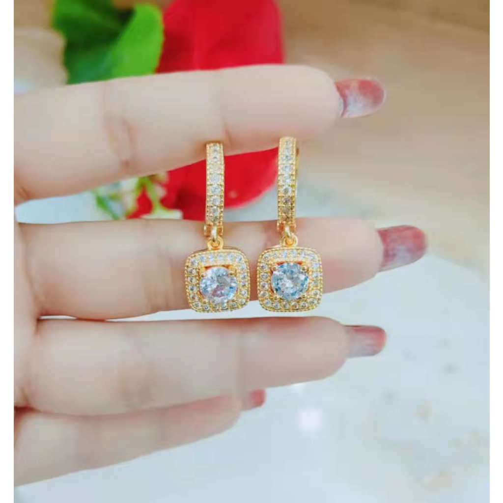Anting Xuping 1213 Permata Lapis Emas Perhiasan 1213-1216